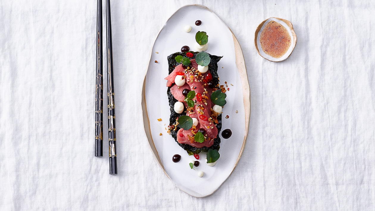 Asia-style Carpaccio de boeuf –  