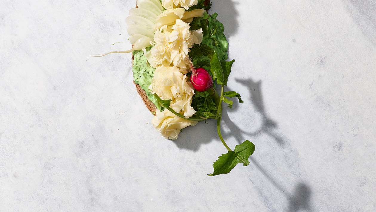 Tête de Moine Sandwich mit Radieschen-Mayonnaise –  
