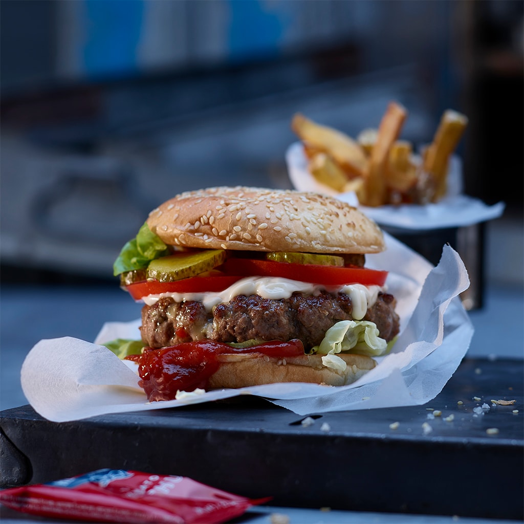 Burger de boeuf et fromage