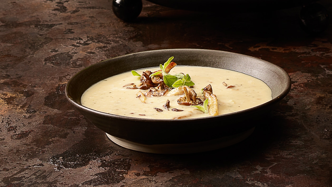 Champignoncremesuppe mit Pilzen –  