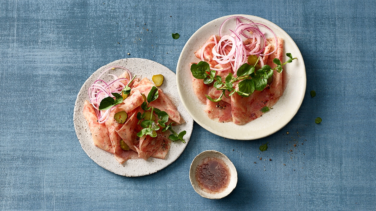 Ochsenmaulsalat mit Schalotten-Vinaigrette