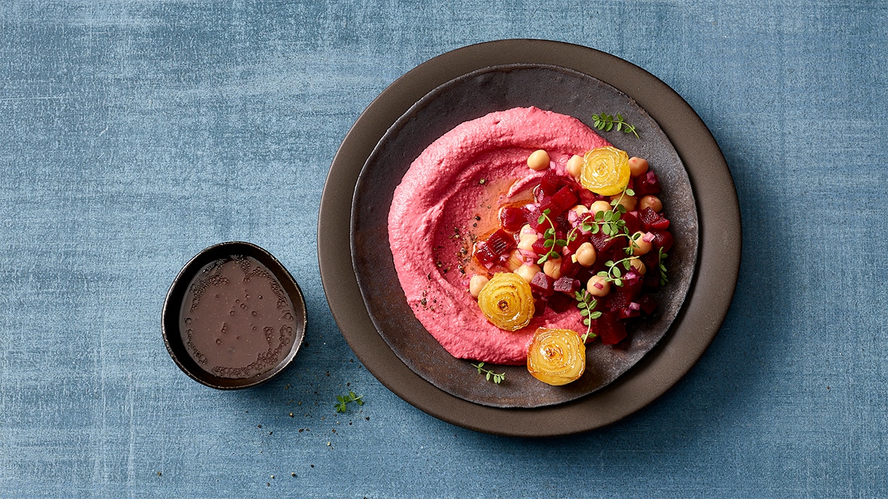 Salade de betteraves rouges aux oignons