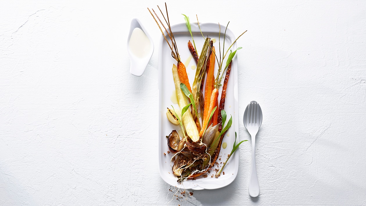Ofen-Karottensalat mit French-Dressing –  