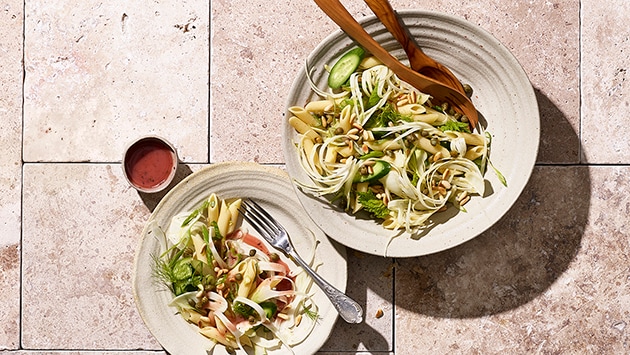 Salade de pâtes au fenouil et condiments italiens –  