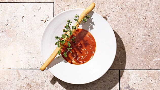 Crème de tomate et grissini –  