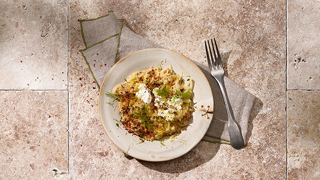 Risotto con Ricotta, Finocchio e Peperoncini –  