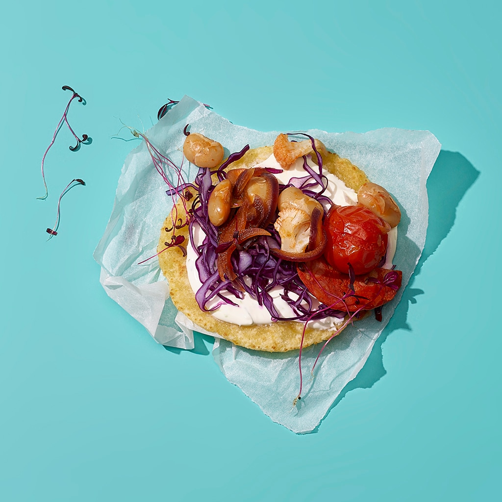 Taco mit Chorizo und Blumenkohl