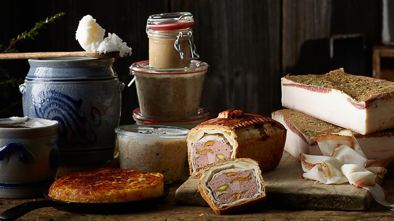 Schweinefleisch-Rillette mit Thymian und Weisswein –  