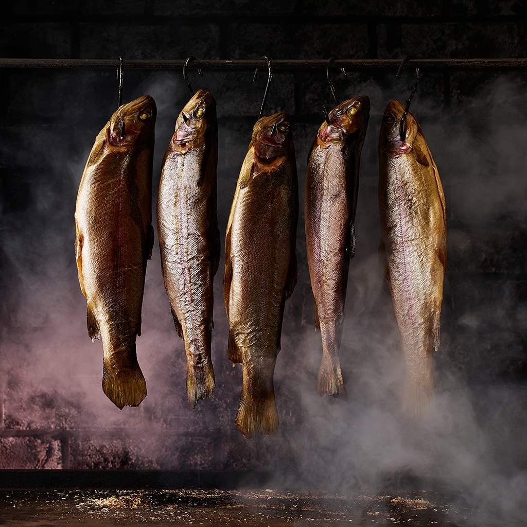 Truite fumée à chaud