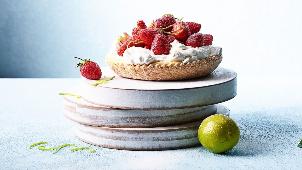 Limetten-Pie mit Erdbeeren –  