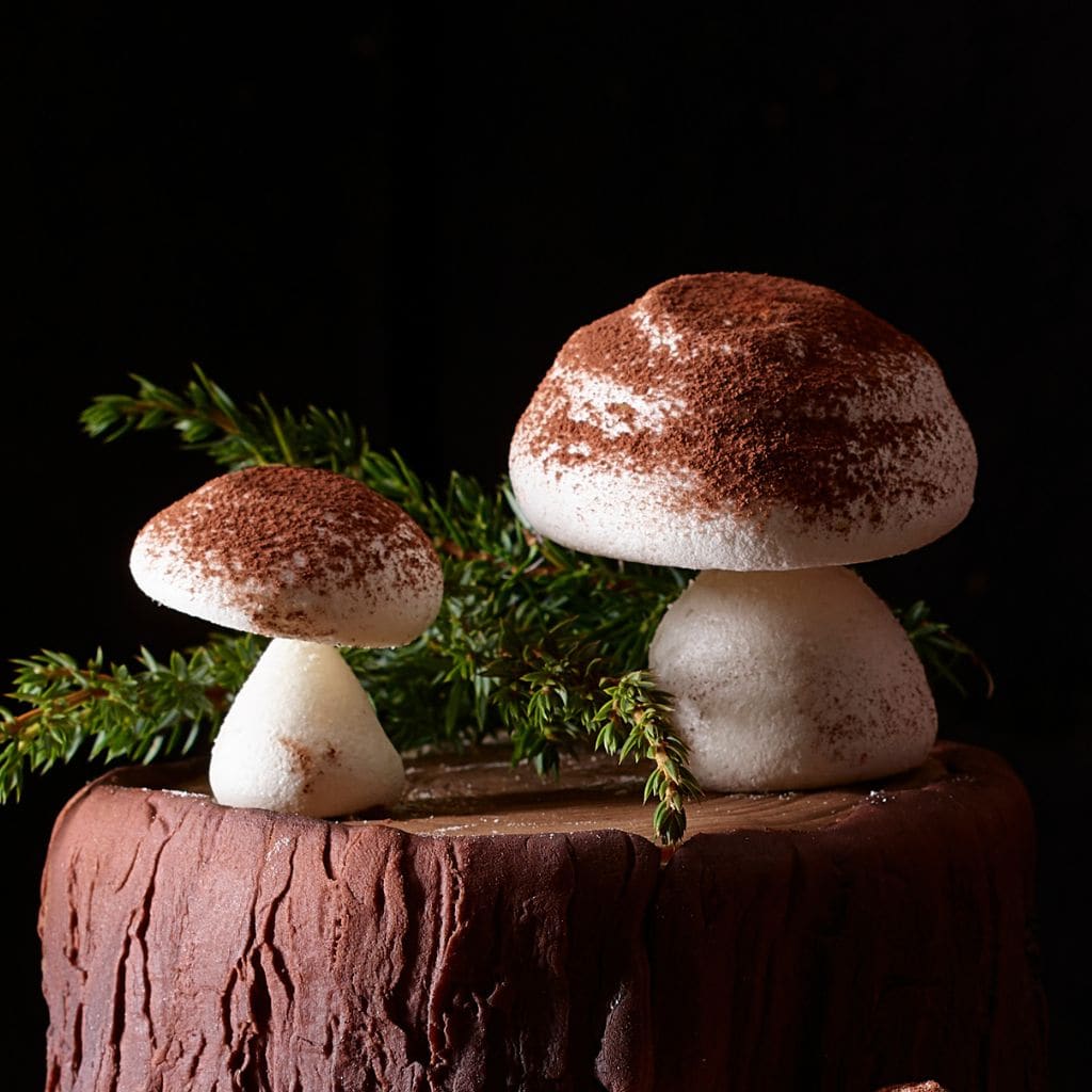 Meringues en forme de champignons