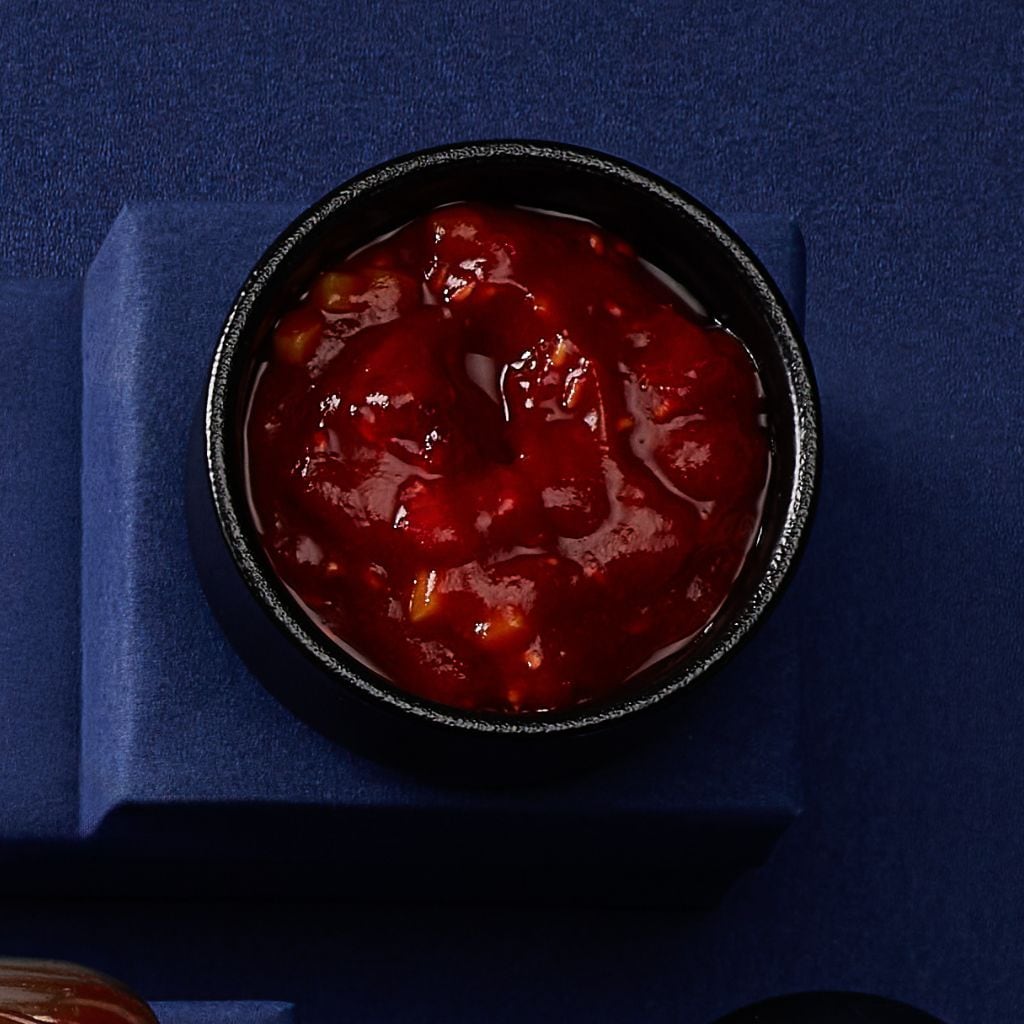 Himbeer-Ketchup mit Pfirsich