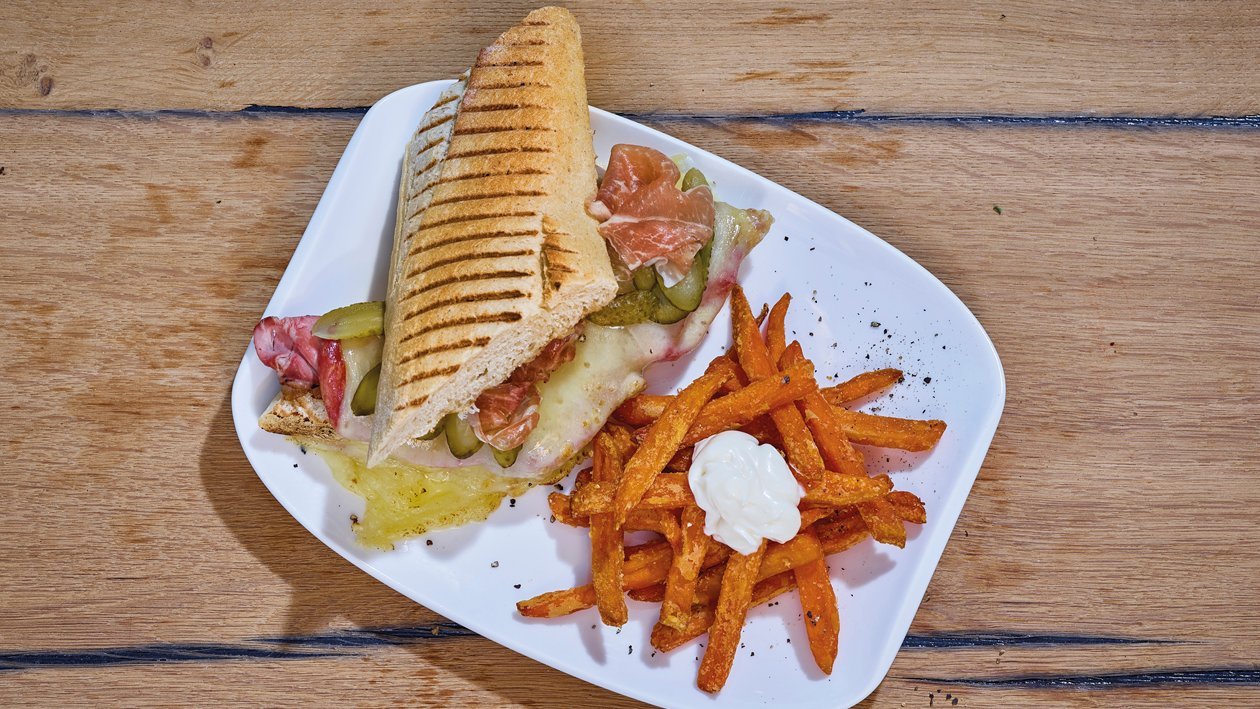 Sandwich Cuba à la patate douce Sandwich Cuba à la patate douce