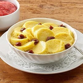 Pouding au pain et au beurre / met en purée