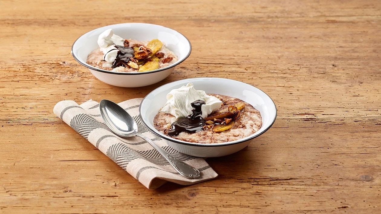 Ovo-Milchreis mit Bananen Ovo-Milchreis mit Bananen