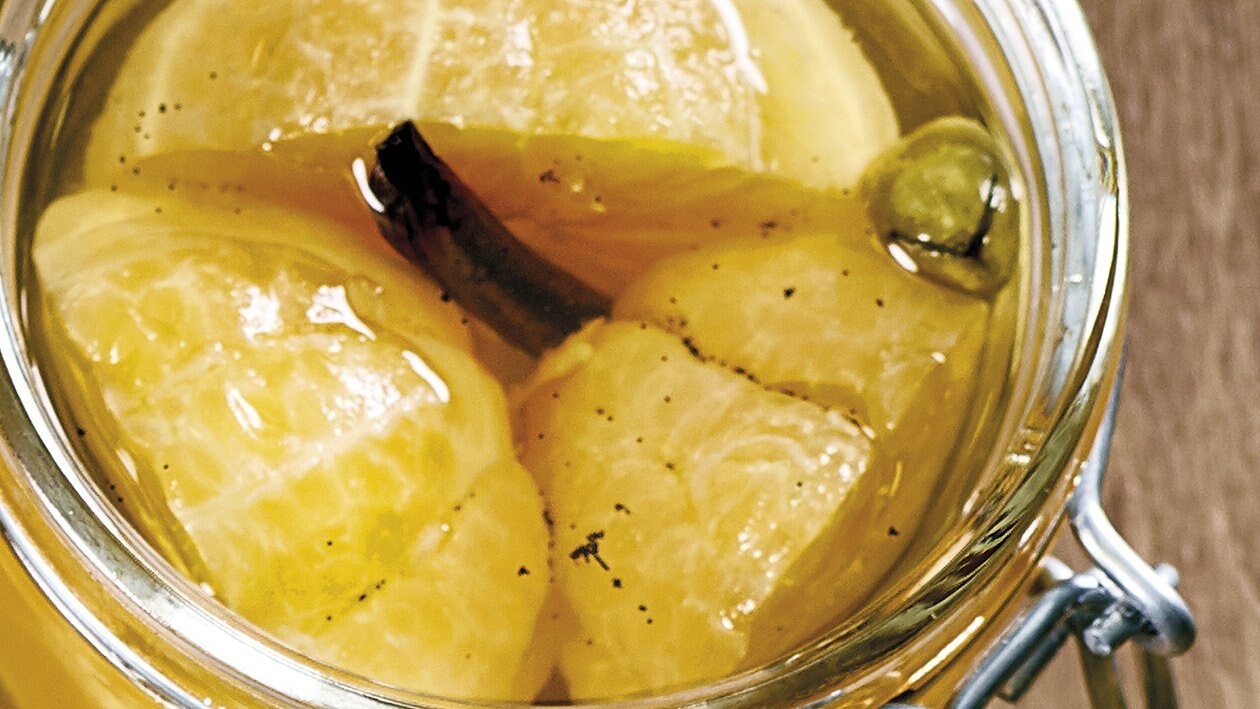 Bocal de mandarines marinées Bocal de mandarines marinées