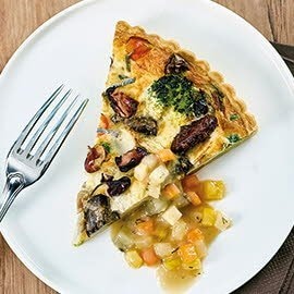 Quiche aux légumes d'hiver et ragoût de pommes de terre