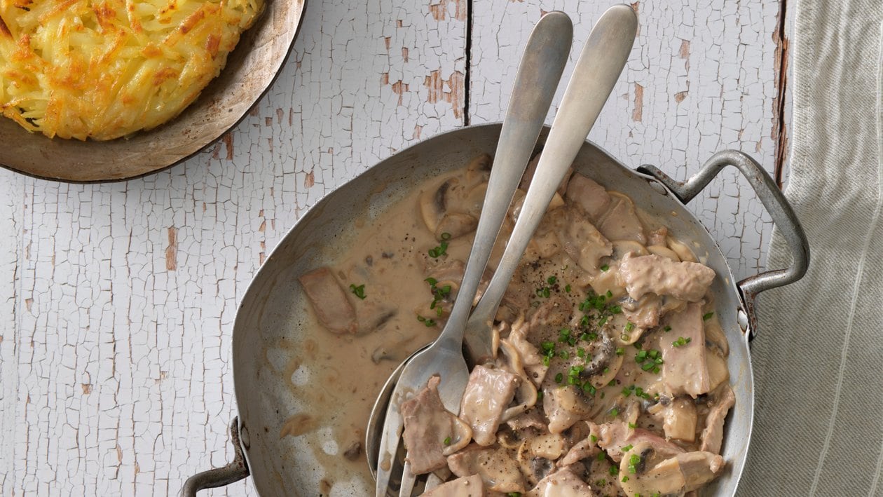 Emincé de veau zurichoise et rösti
