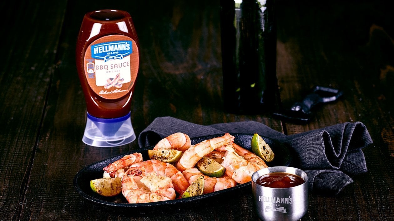 Lime Prawns mit BBQ Sauce Lime Prawns mit BBQ Sauce