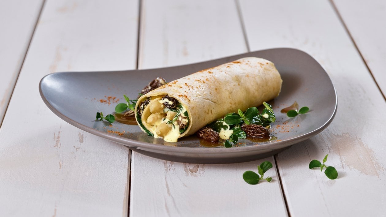 Crêpes Modern aux épinards, morilles et asperges Crêpes Modern aux épinards, morilles et asperges