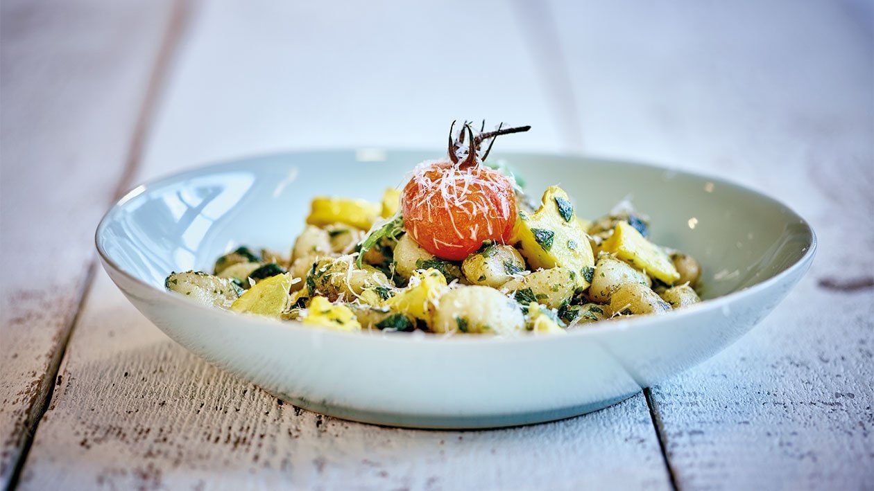 Gnocchi à l'ail des ours et pâtisson Gnocchi à l'ail des ours et pâtisson