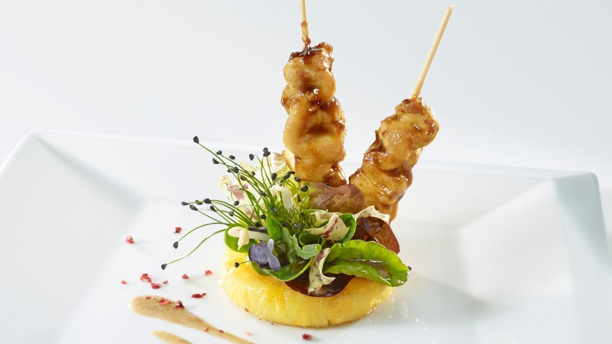 Marinade de curry, soja et mangue pour brochettes-satay