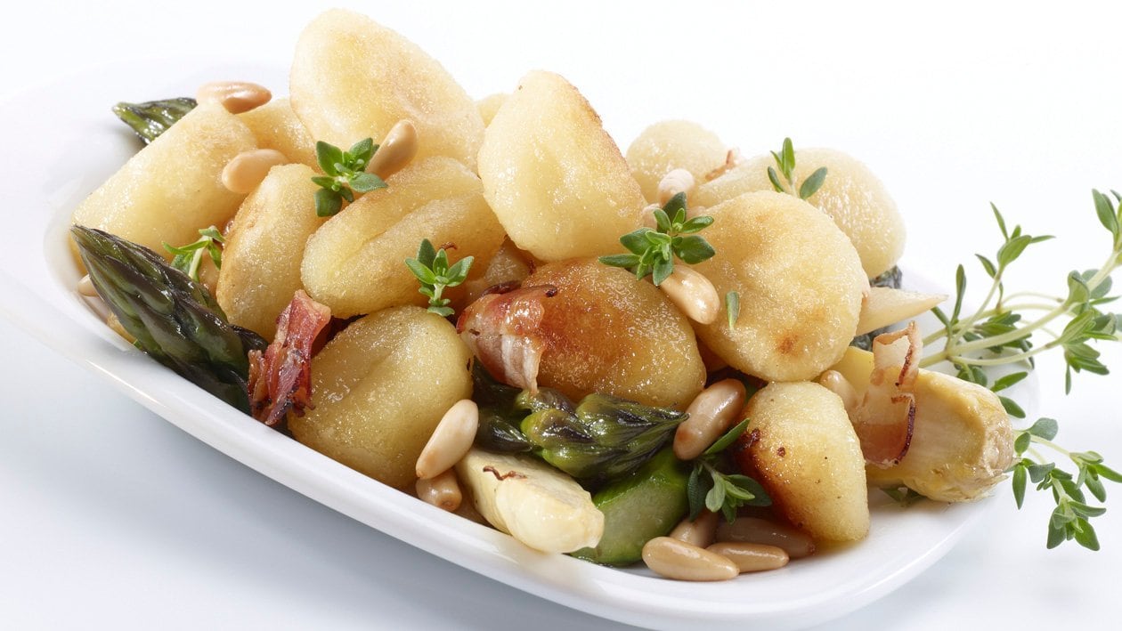 Poêlé de gnocchi aux asperges Poêlé de gnocchi aux asperges