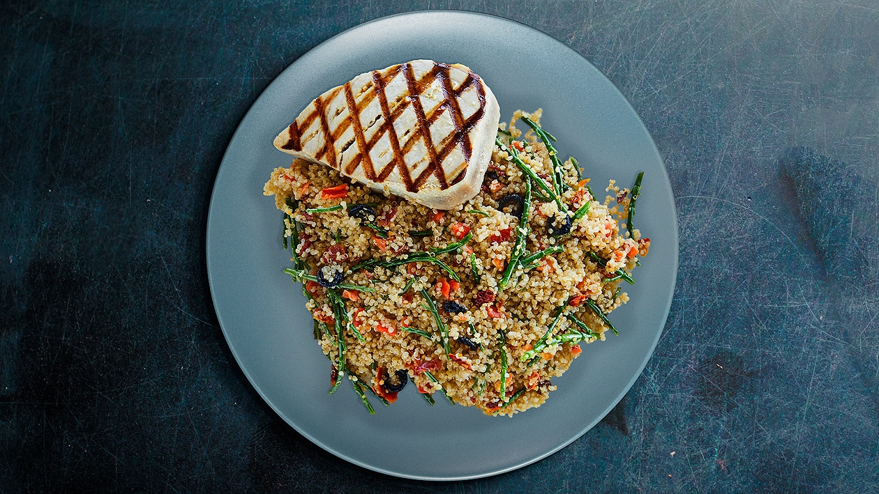 Salade de quinoa au thon et fenouil marin