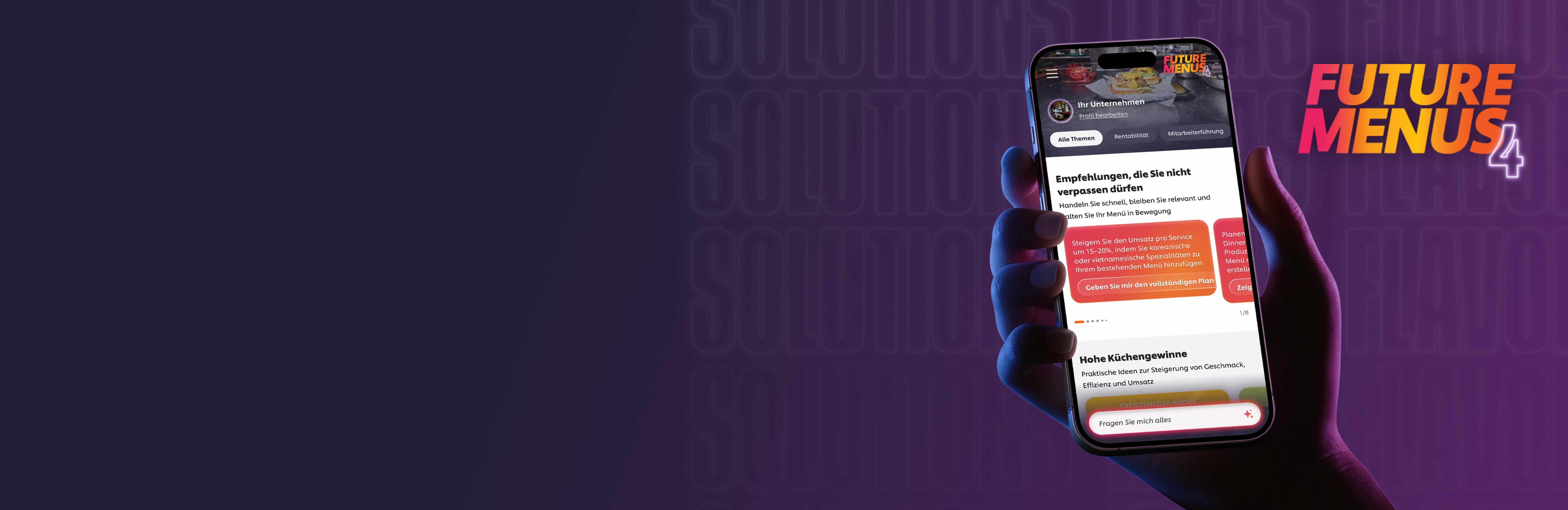 Jetzt Future Menus 4 erleben