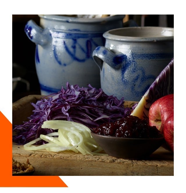 Geschmorter Rotkohl mit Schweineschmalz