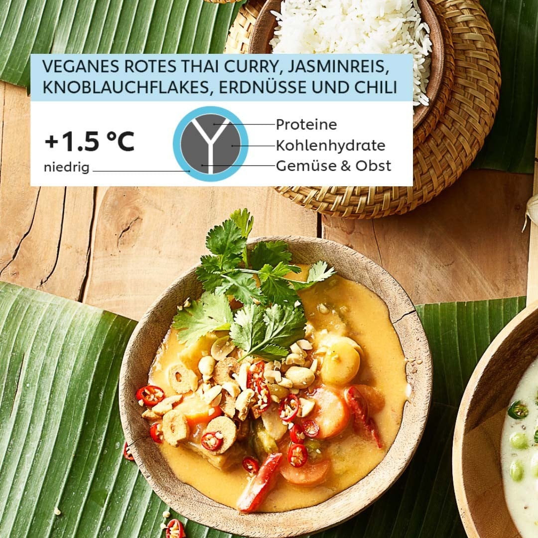 Veganes Rotes Thai Curry mit Jasminreis