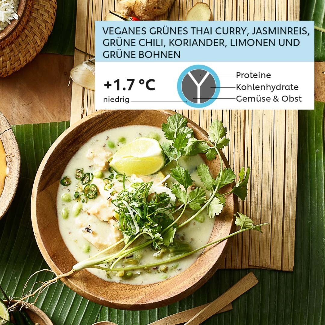 Veganes Grünes Thai Curry mit Jasminreis