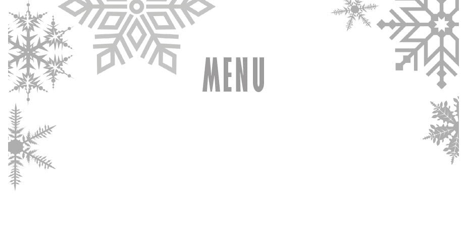 Menu hiver n/b