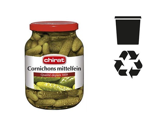 Pot en verre avec couvercle en métal Pot en verre avec couvercle en métal