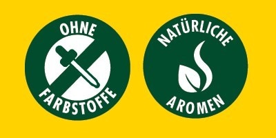 Verzicht auf künstliche Farbstoffe und Aromen Verzicht auf künstliche Farbstoffe und Aromen