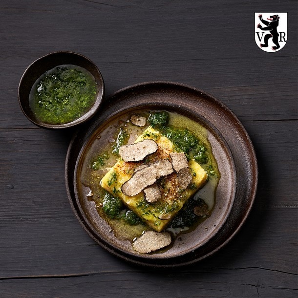 Polenta aux fromages d’Appenzell et truffes de Bourgogne