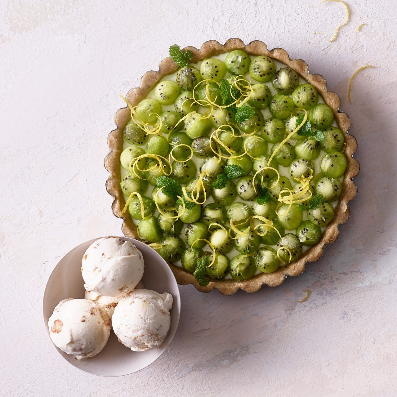 Gâteau aux noix et mini kiwis de Truttikon