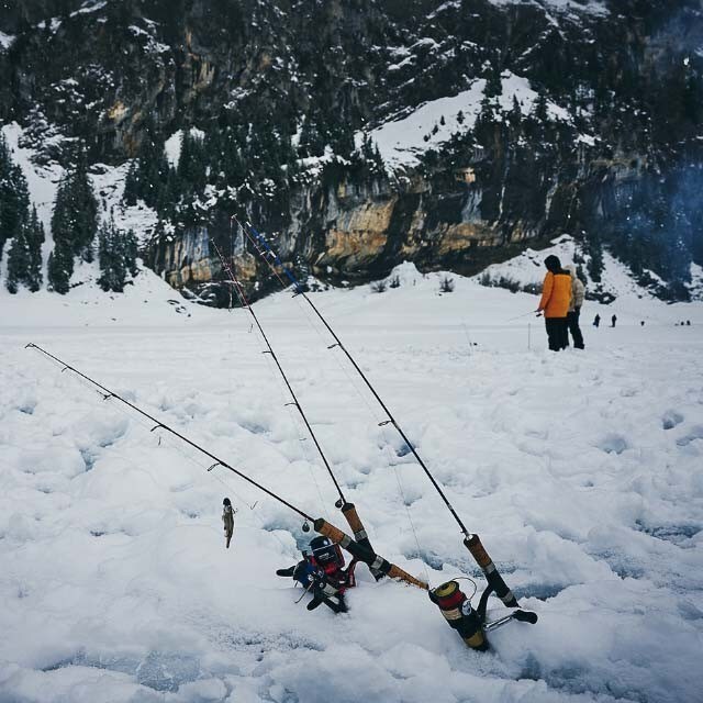 Pêche sur glace en Suisse