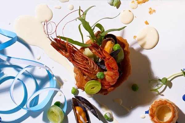 Vol-au-vent aux moules et crevettes