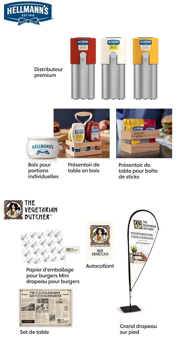 Matériel promotionnel de haute qualité pour ton entreprise - Hellmann's + The Vegetarian Butcher Matériel promotionnel de haute qualité pour ton entreprise - Hellmann's + The Vegetarian Butcher