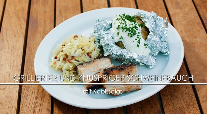 Plats d’été pour les seniors│Recette Poitrine de porc grillée et croustillante à point avec sa salade de chou